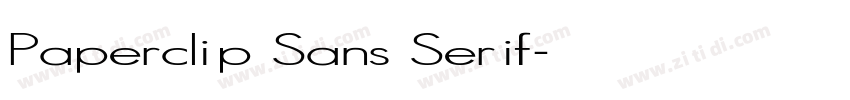 Paperclip Sans Serif字体转换